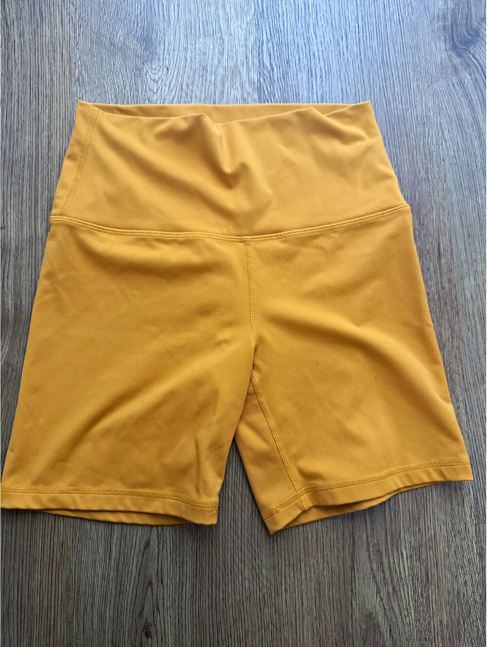 SET Active Luxform Biker Shorts Women’s Small Mustard orange High Rise Yoga